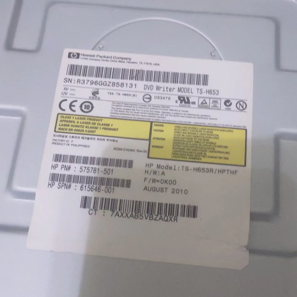 HP DVD writer Model TS-H653